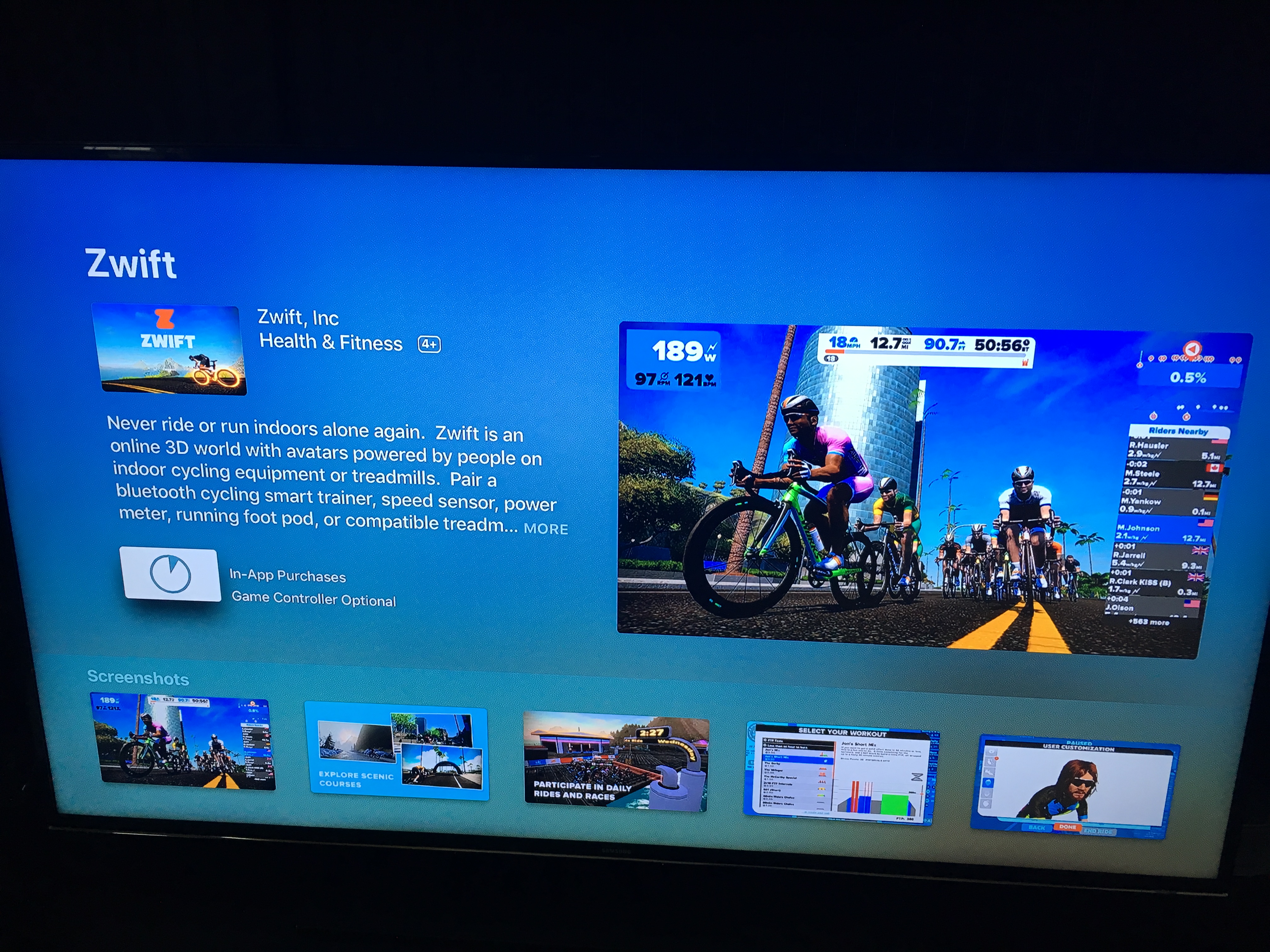 Zwift Launches Apple TV Cycling App