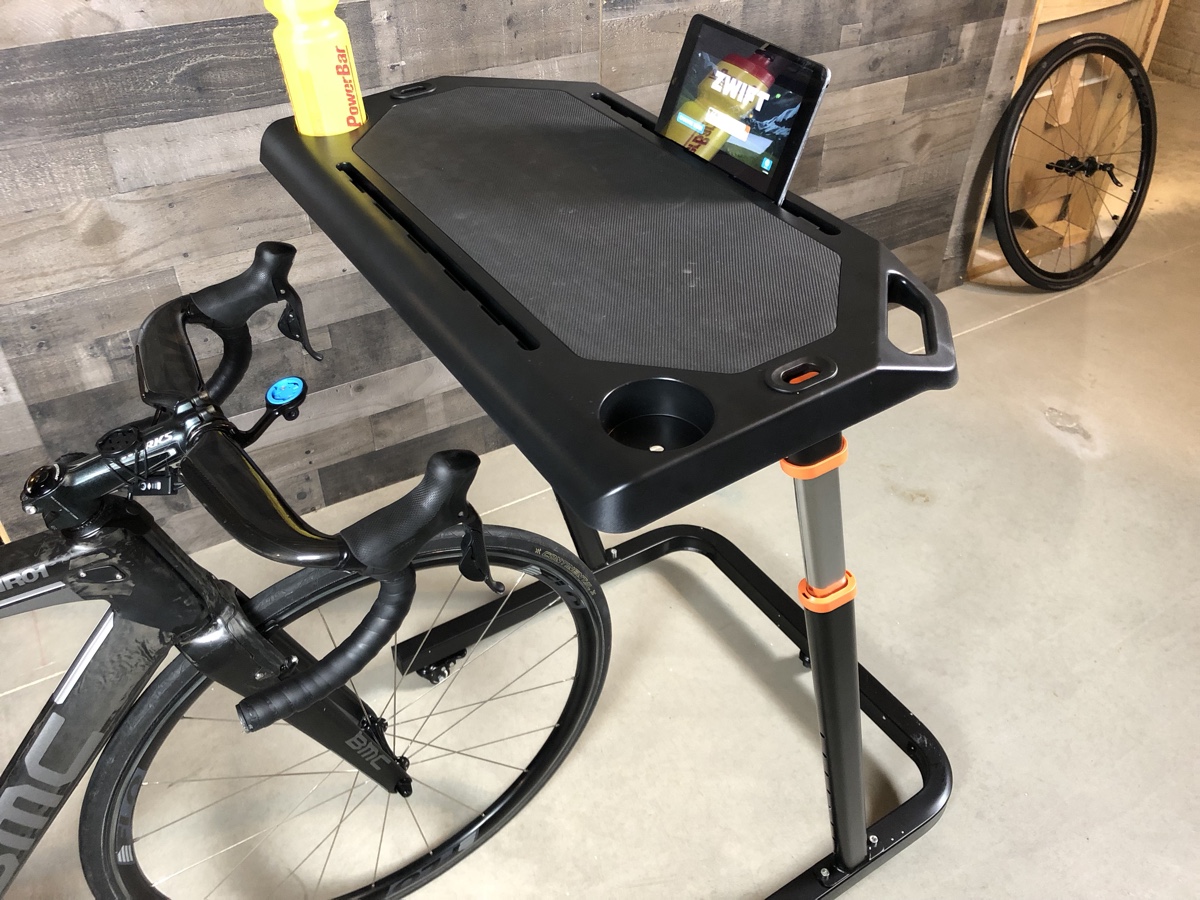 Adjustable Height Desk for Indoor Cycling and Standing Wahoo KICKR Multi-Purpose